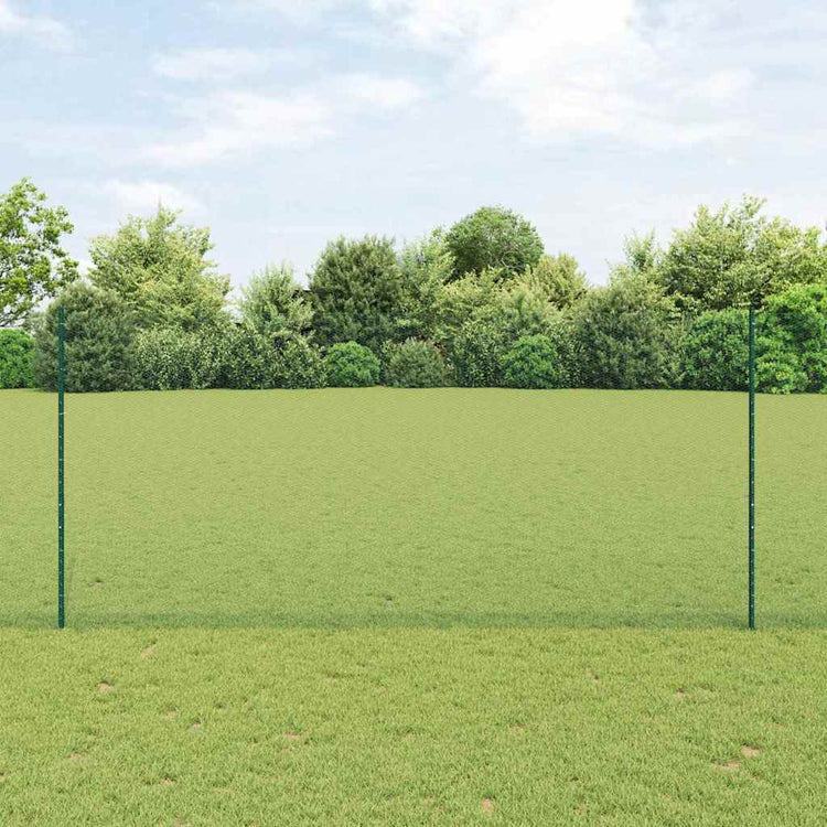 Clôture Vidaxxl avec poteau vert 1,4 x 10 m acier et PVC