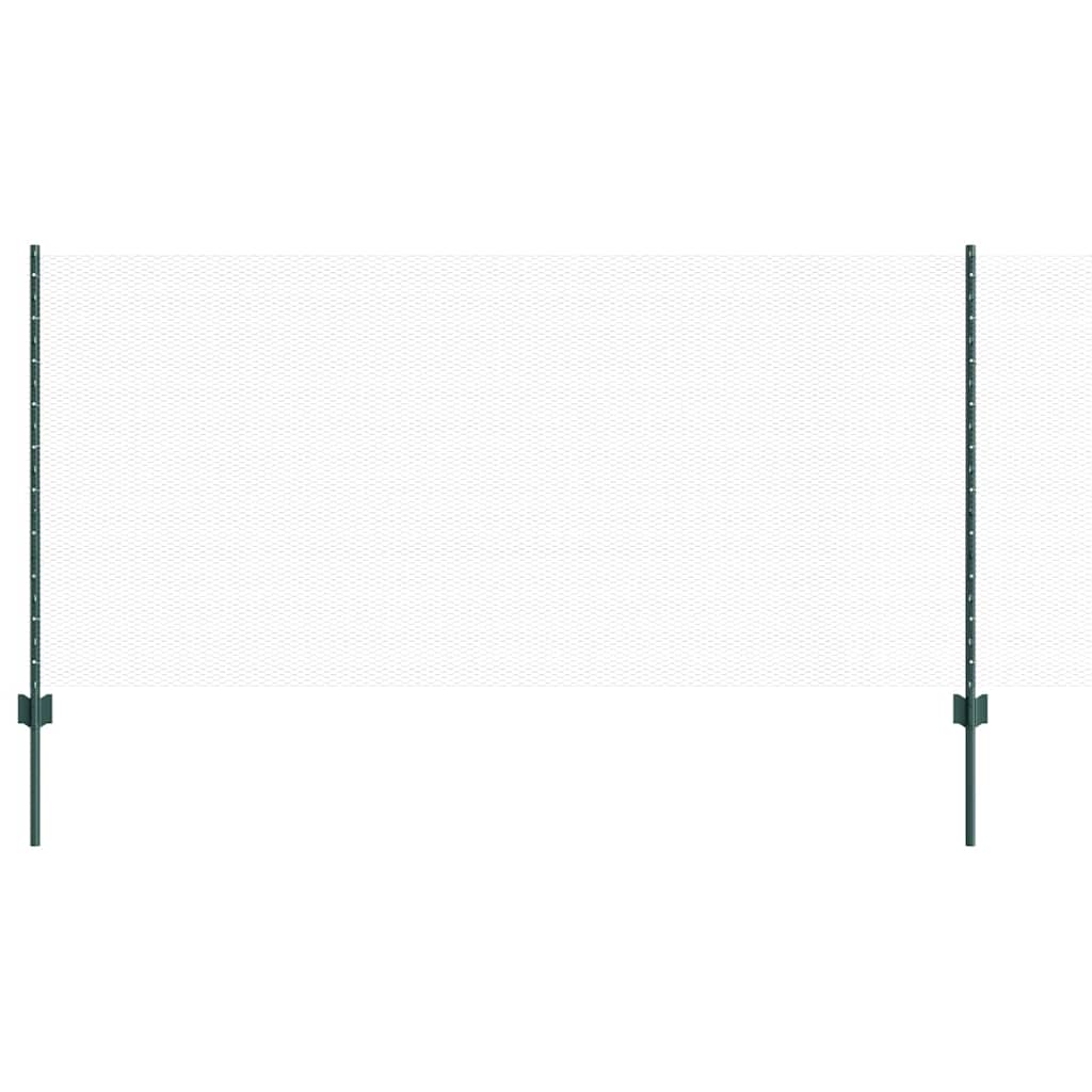 Clôture Vidaxxl avec poteau vert 1 x 25 m en acier