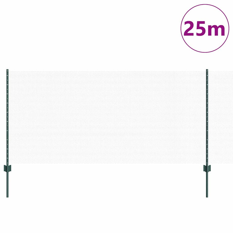 Clôture Vidaxxl avec poteau vert 1 x 25 m en acier