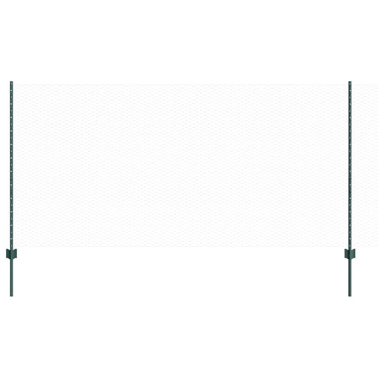 Clôture Vidaxxl avec poteau vert 1,2 x 25 m en acier