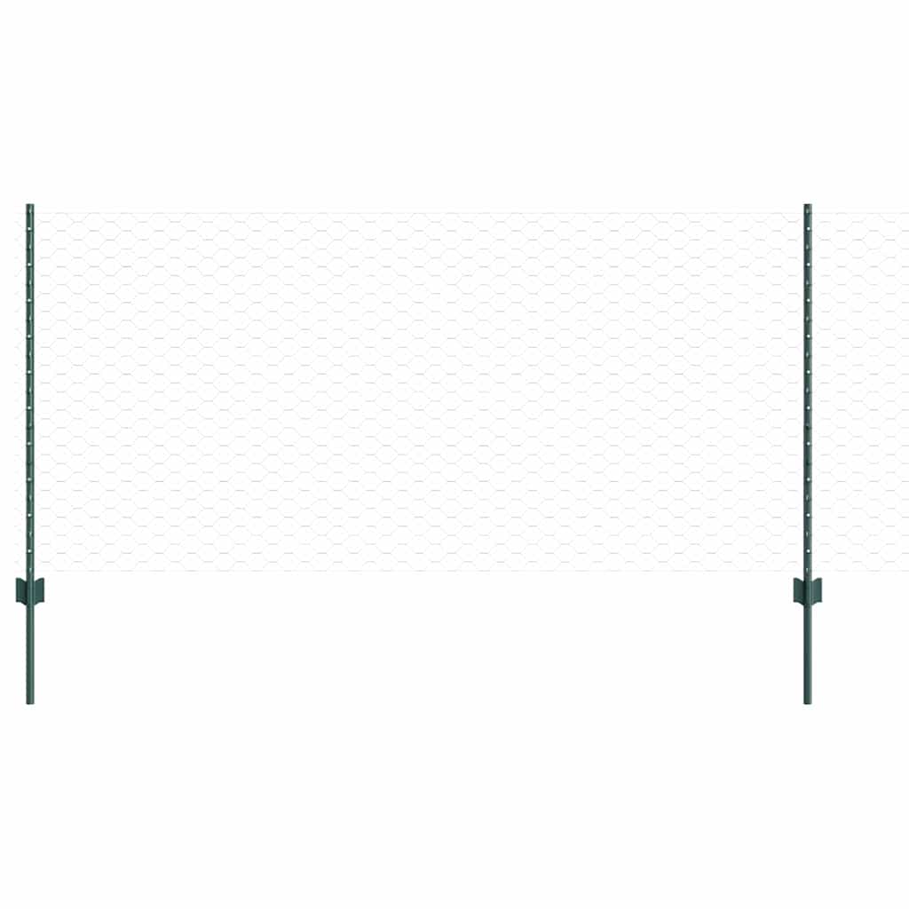 Clôture Vidaxxl avec poteau vert 1 x 50 m acier et PVC