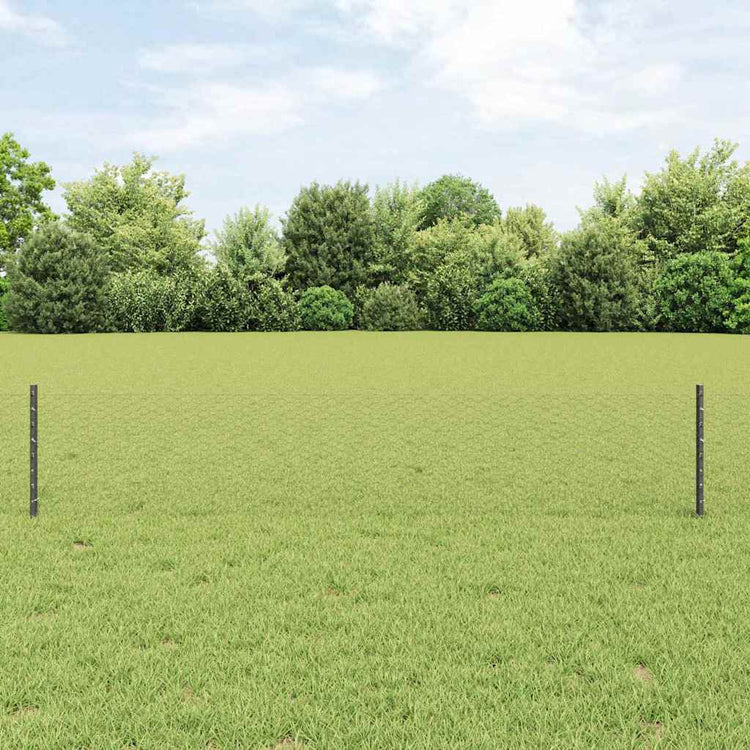 Clôture Vidaxl avec poteau gris 0,4 x 10 m acier et PVC