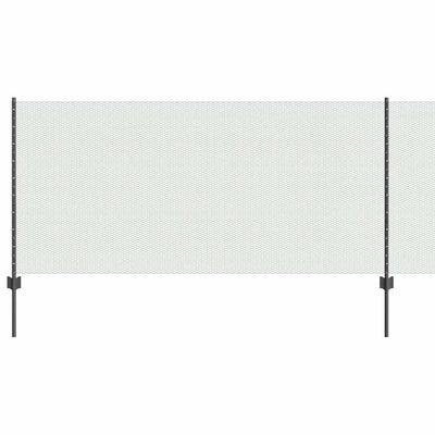 Clôture Vidaxl avec poteau gris 1 x 10 m acier et PVC