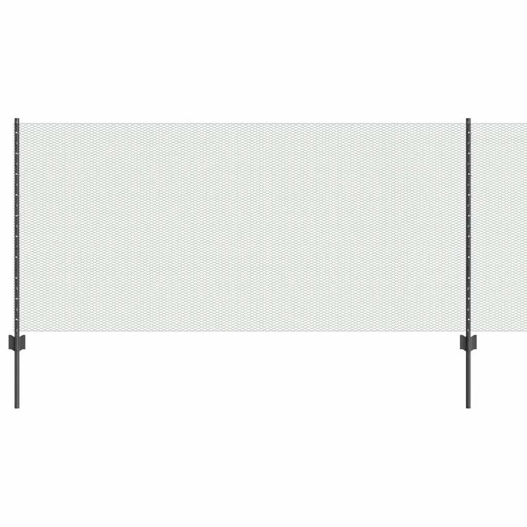 Clôture Vidaxl avec poteau gris 1 x 10 m acier et PVC