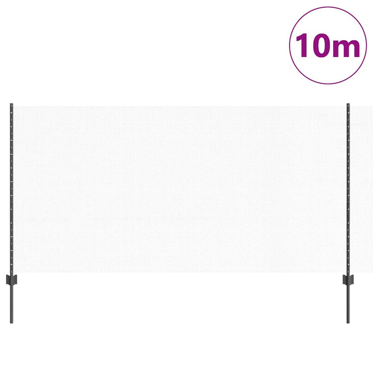 Clôture Vidaxl avec poteau gris 1,2 x 10 m acier et PVC