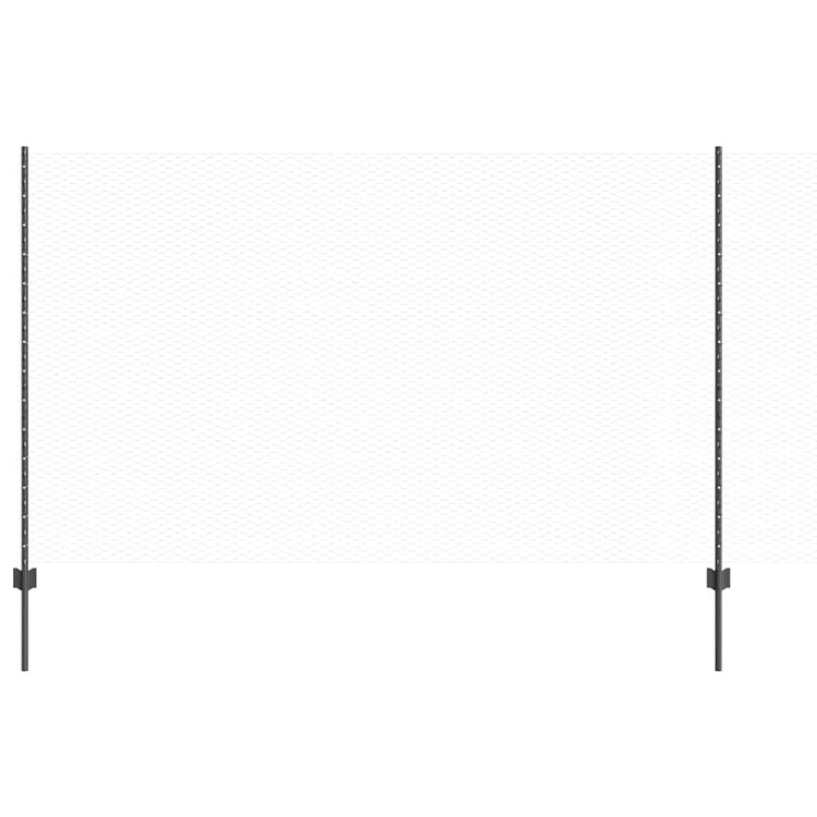 Clôture Vidaxl avec poteau gris 1,4 x 10 m acier et PVC