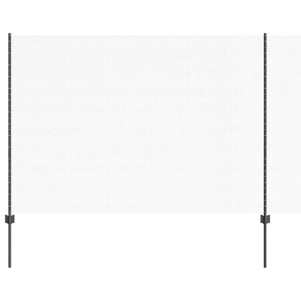Clôture Vidaxl avec poteau gris 1,6 x 10 m acier et PVC