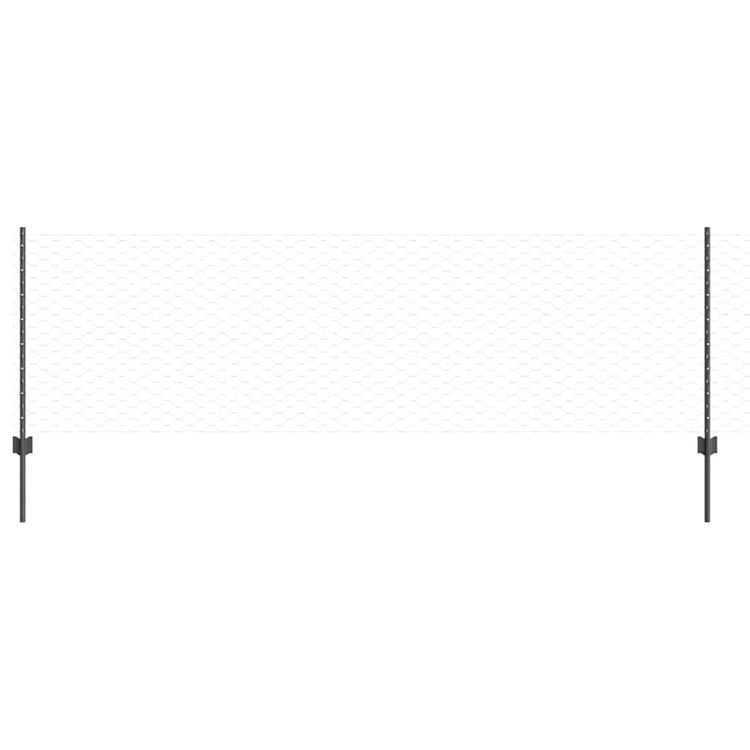 Clôture Vidaxxl avec poteau gris 0,8 x 25 m en acier