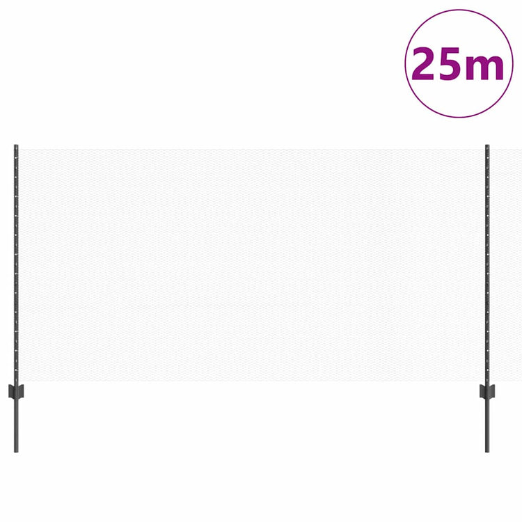 Clôture Vidaxxl avec poteau gris 1,2 x 25 m en acier