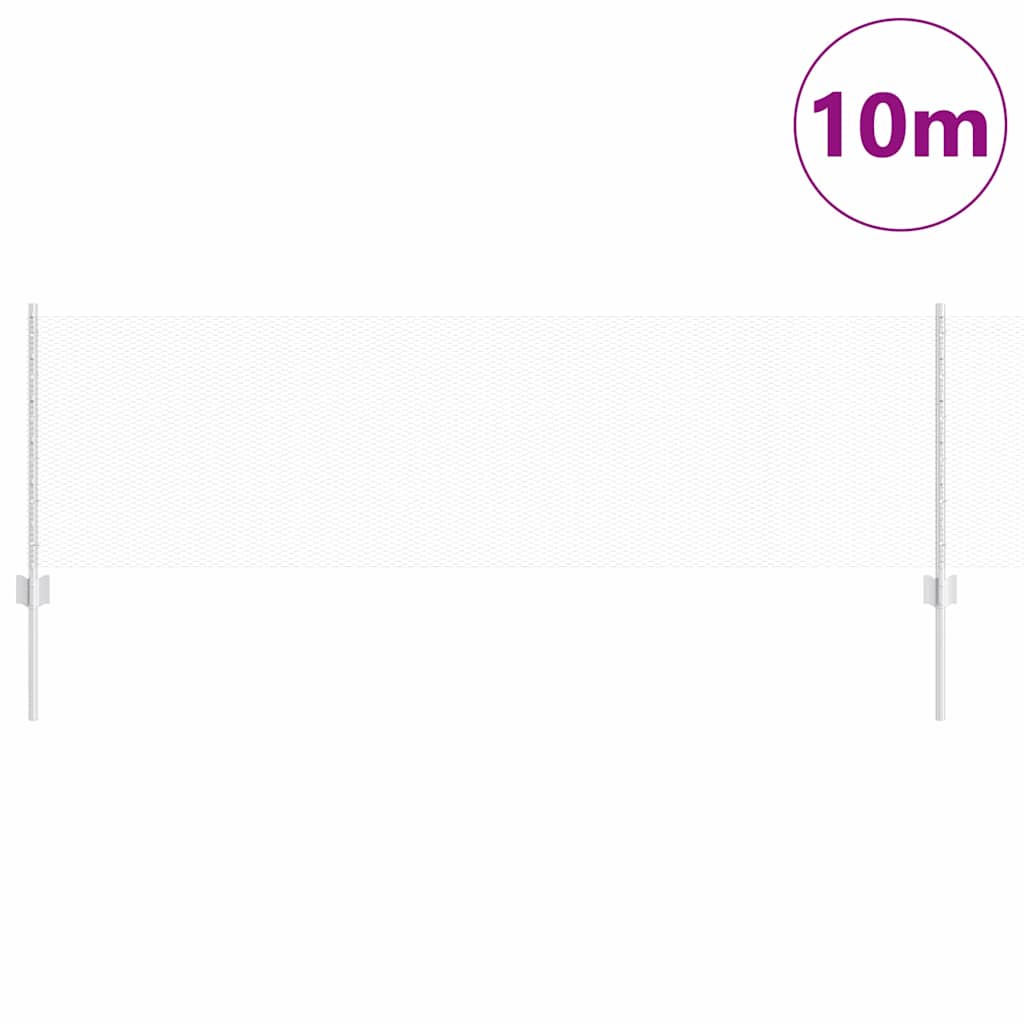 Clôture Vidaxxl avec poteau argent 0,6 x 10 m en acier
