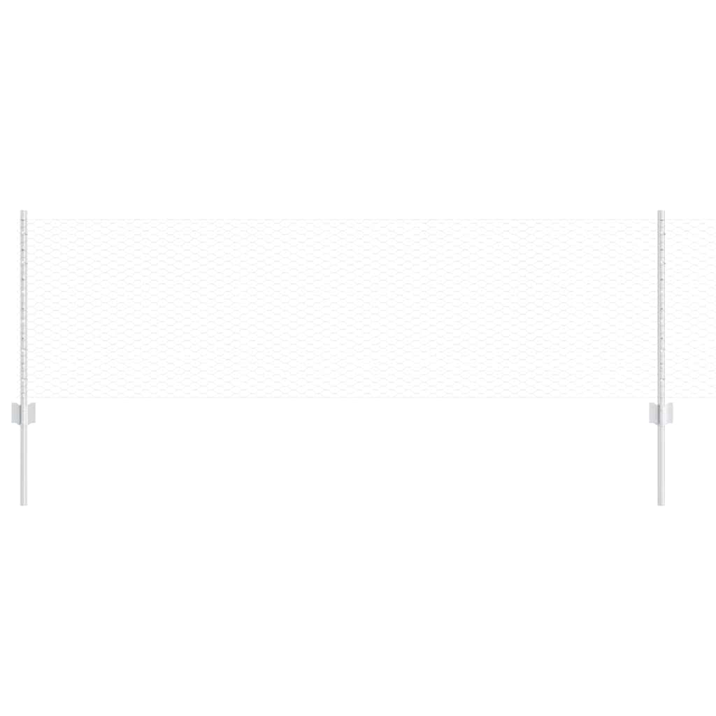 Clôture Vidaxxl avec poteau argent 0,6 x 10 m en acier