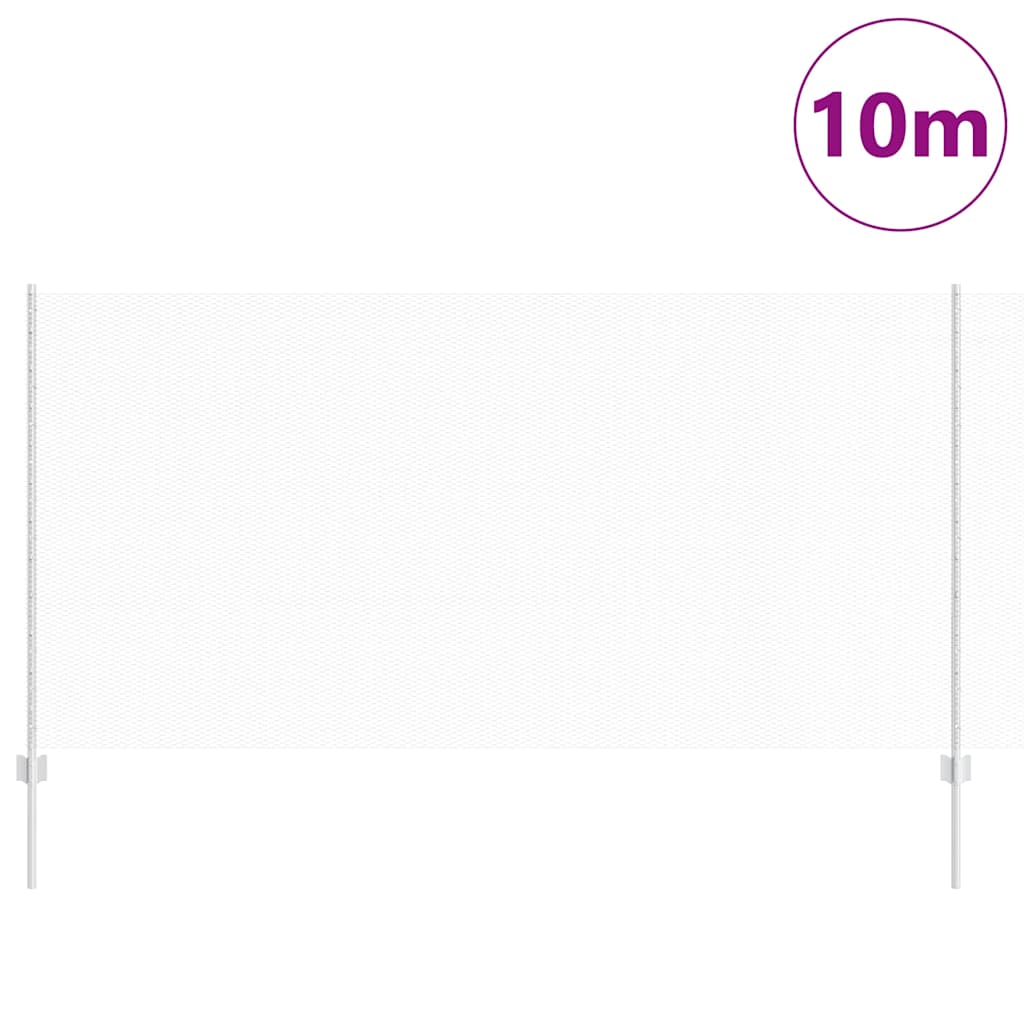 Clôture Vidaxxl avec poteau argenté 1,2 x 10 m en acier