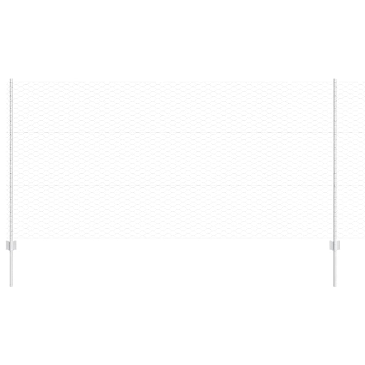 Clôture Vidaxxl avec poteau argenté 1,2 x 10 m en acier