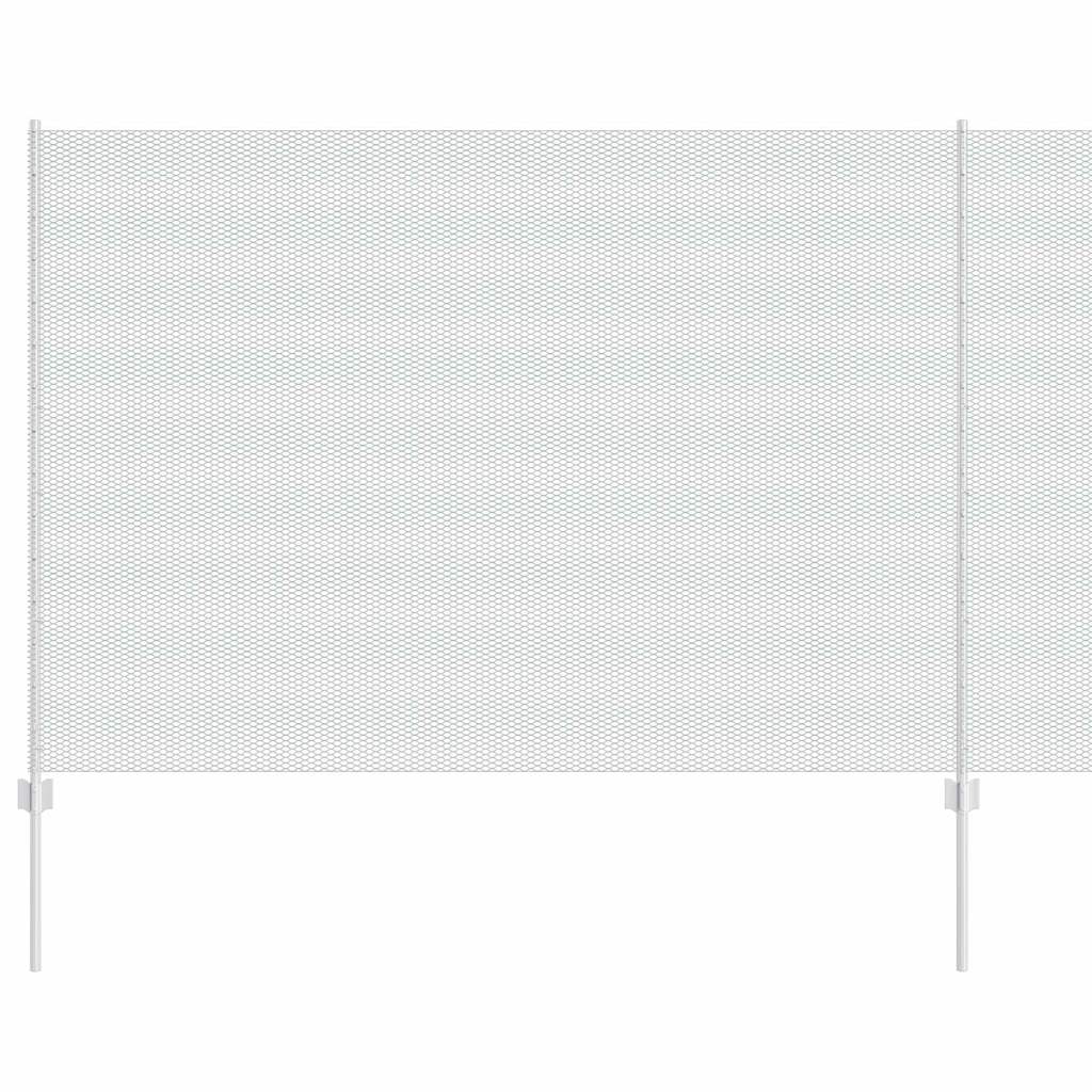 Clôture Vidaxxl avec poteau argent 1,6 x 10 m en acier