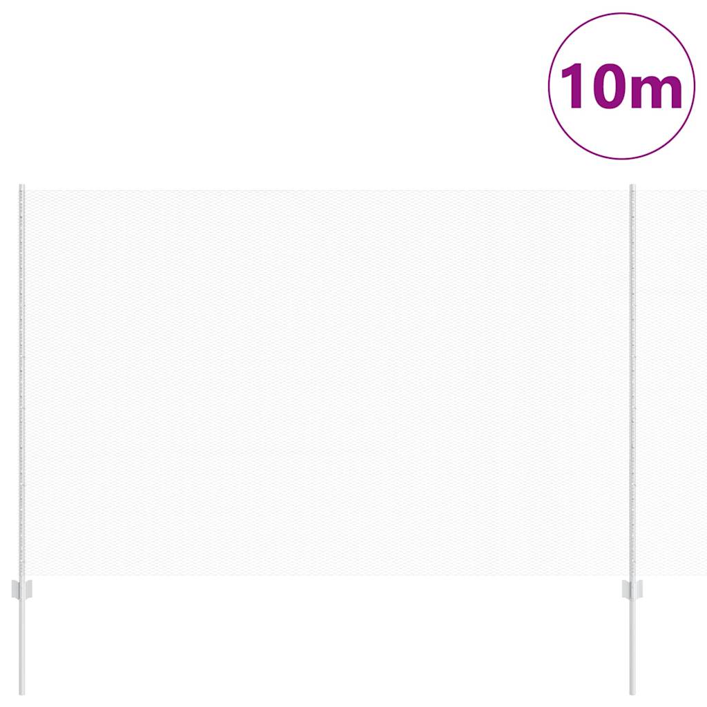 Clôture Vidaxxl avec poteau argent 1,6 x 10 m en acier