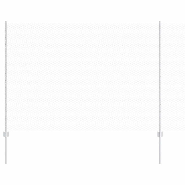Clôture Vidaxxl avec poteau argent 1,6 x 10 m en acier