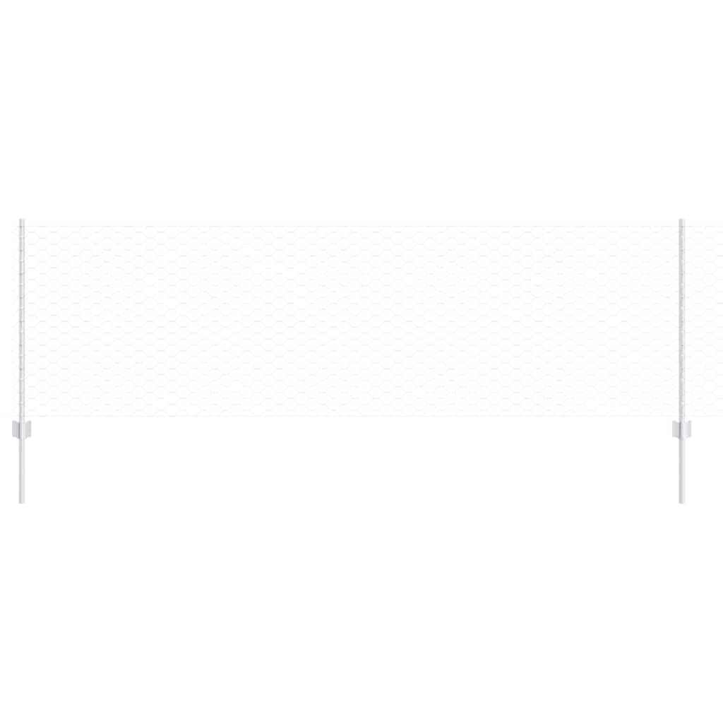 Clôture Vidaxxl avec poteau argent 0,8 x 25 m en acier