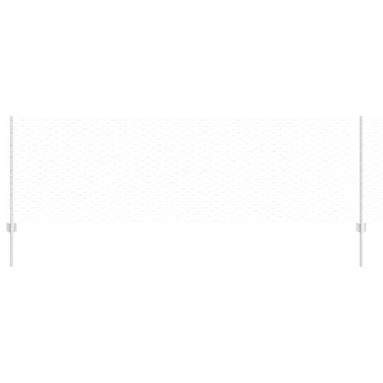 Clôture Vidaxxl avec poteau argent 0,8 x 25 m en acier