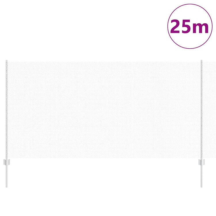 Clôture Vidaxxl avec poteau argent 1,2 x 25 m en acier