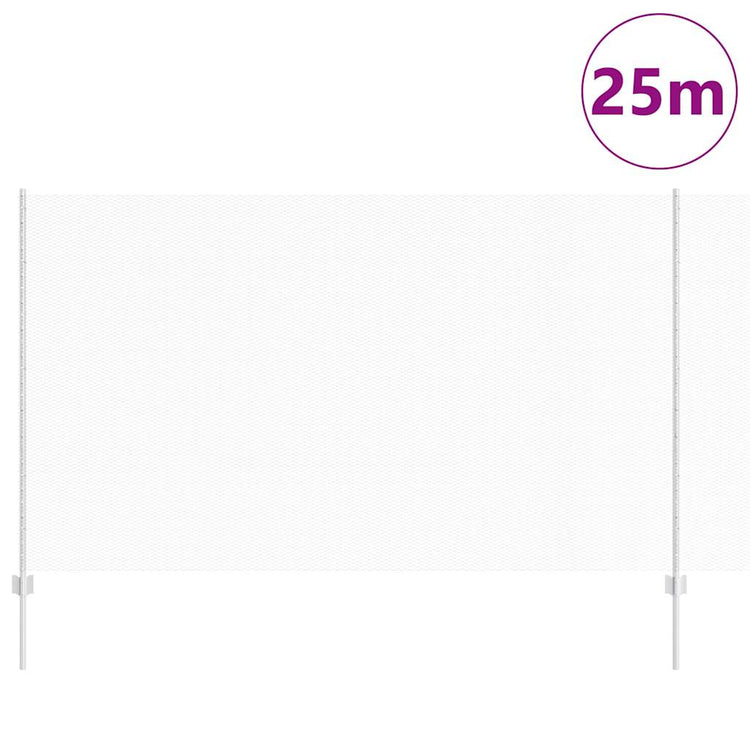 Clôture Vidaxxl avec poteau argenté 1,4 x 25 m en acier