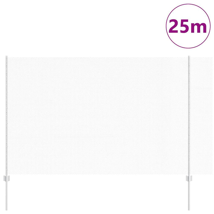 Clôture Vidaxxl avec poteau argenté 1,5 x 25 m en acier