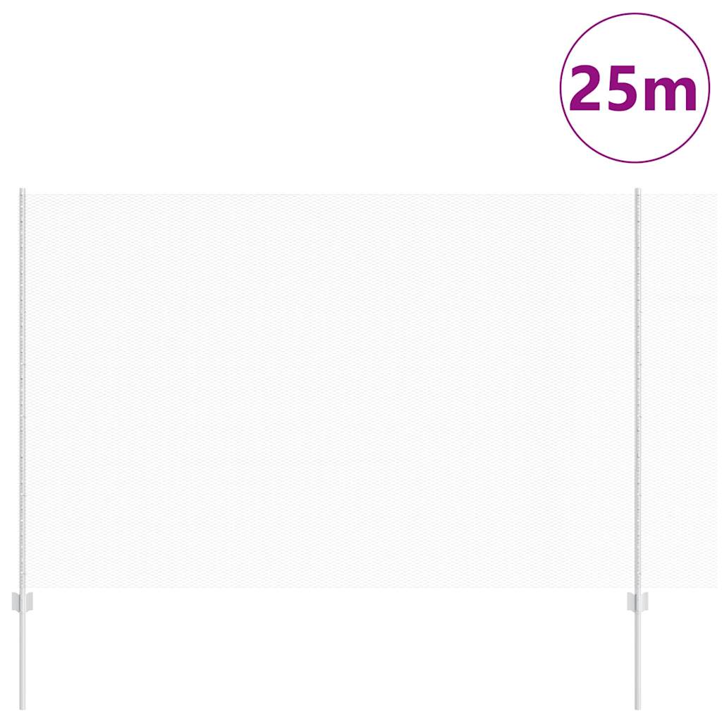 Clôture Vidaxl avec poteau argenté 1,6 x 25 m en acier