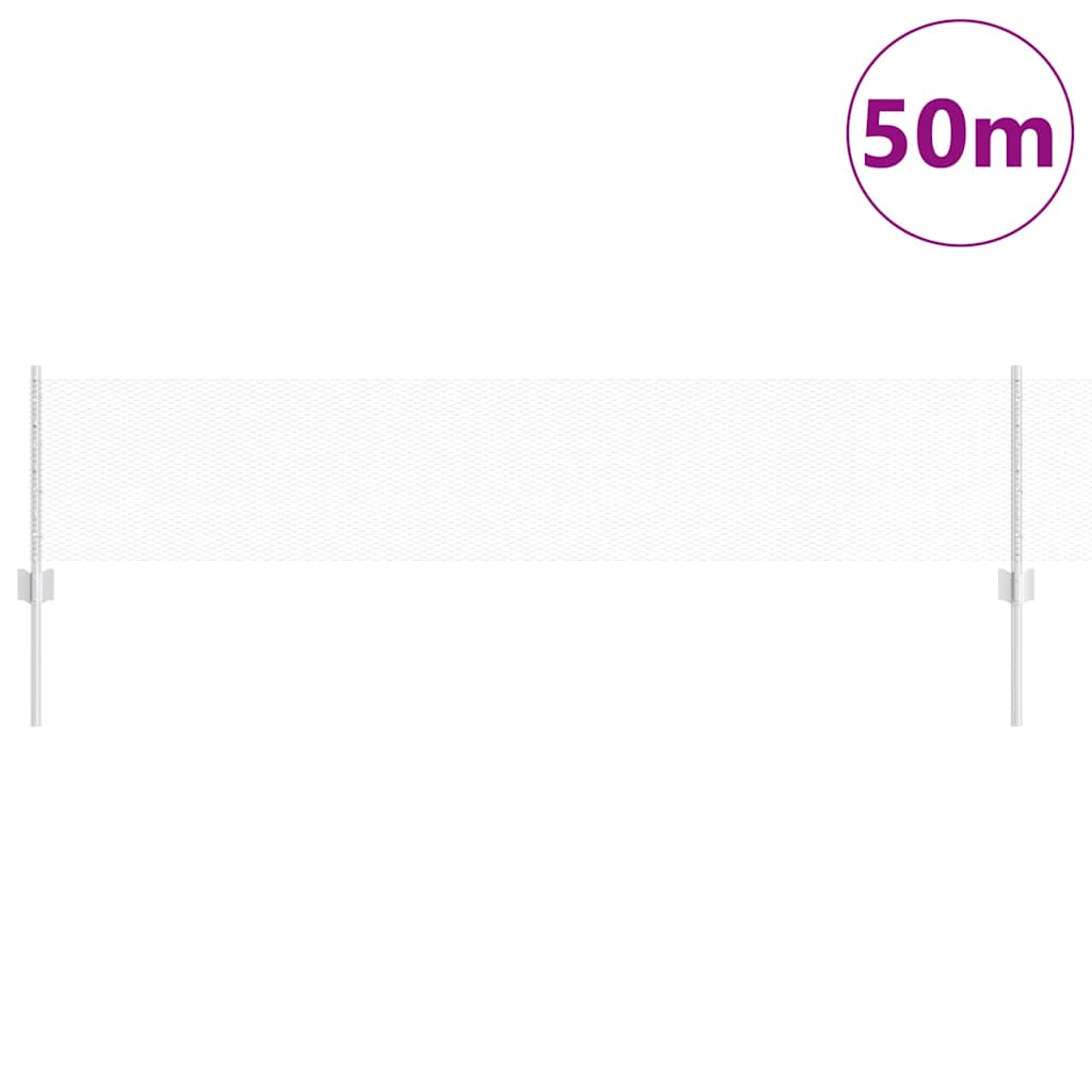 Clôture Vidaxxl avec poteau argent 0,4 x 50 m en acier