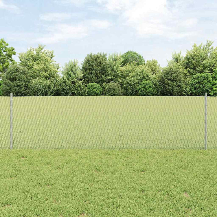 Clôture Vidaxxl avec poteau argenté 0,6 x 50 m en acier