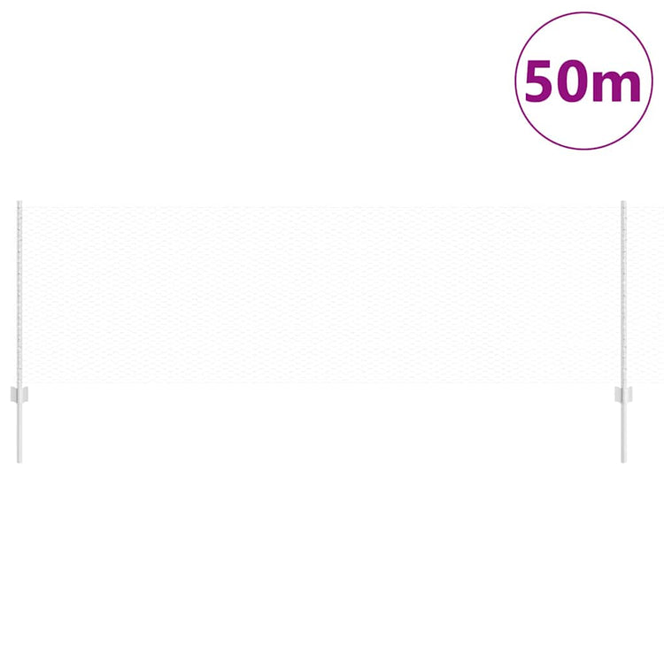 Clôture Vidaxxl avec poteau argenté 0,8 x 50 m en acier