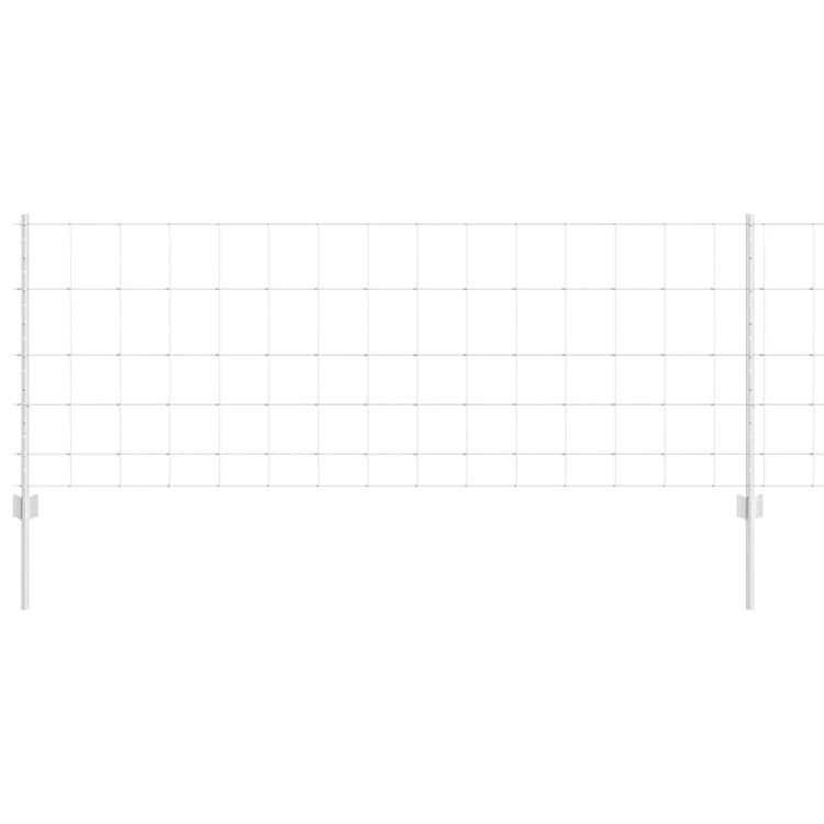 Clôture Vidaxxl avec poteau argent 0,8 x 25 m en acier