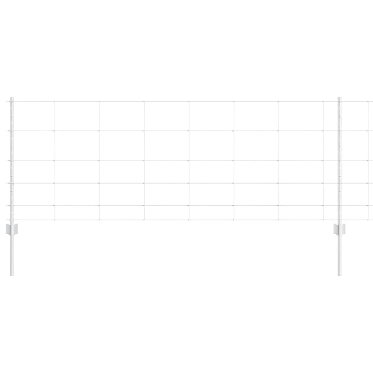 Clôture Vidaxxl avec poteau argent 0,8 x 25 m en acier