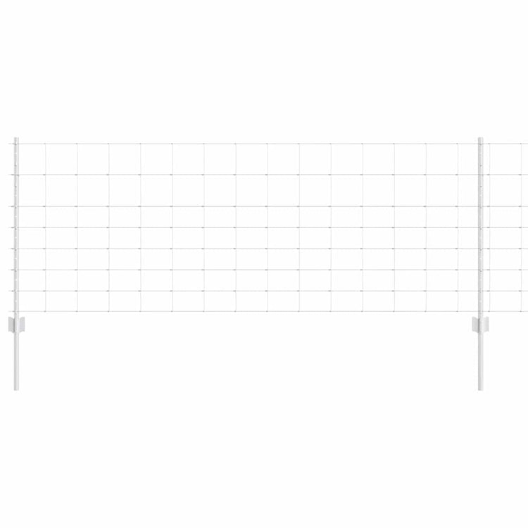 Clôture Vidaxxl avec poteau argent 0,8 x 25 m en acier