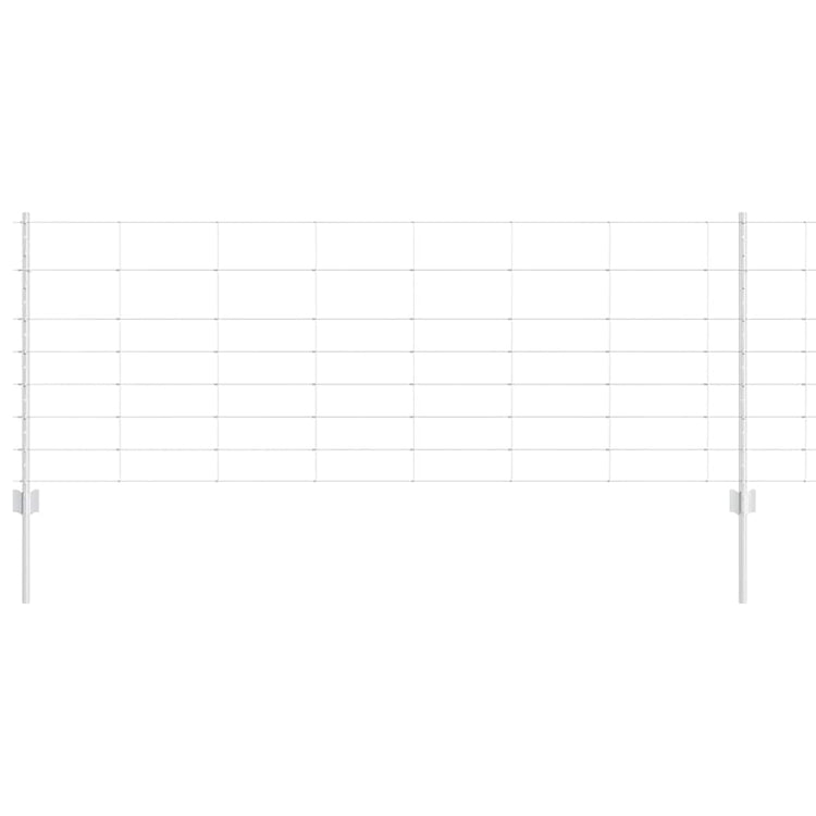 Clôture Vidaxxl avec poteau argent 0,8 x 25 m en acier
