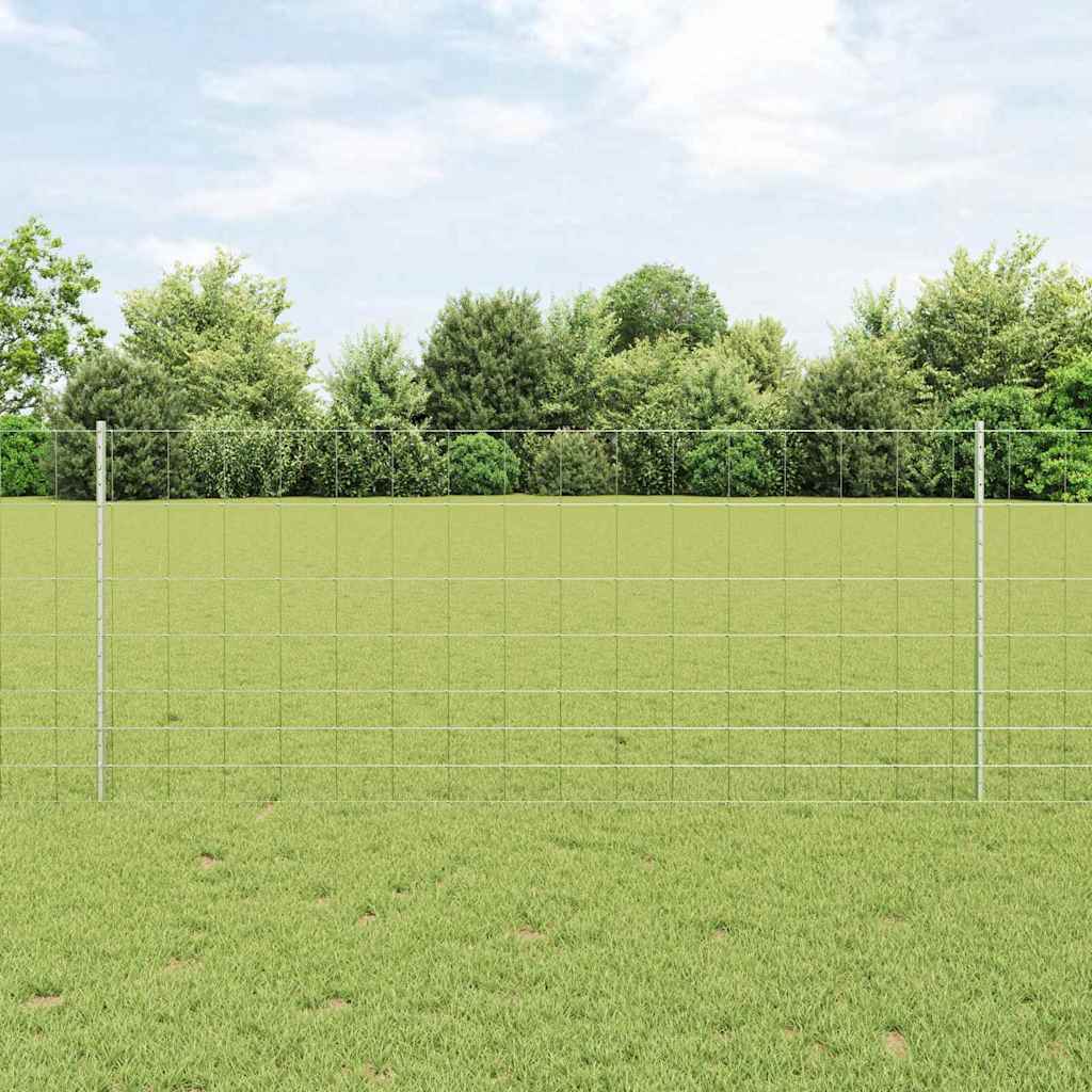 Vidaxxl clôture avec poteau argent 1 x 25 m acier