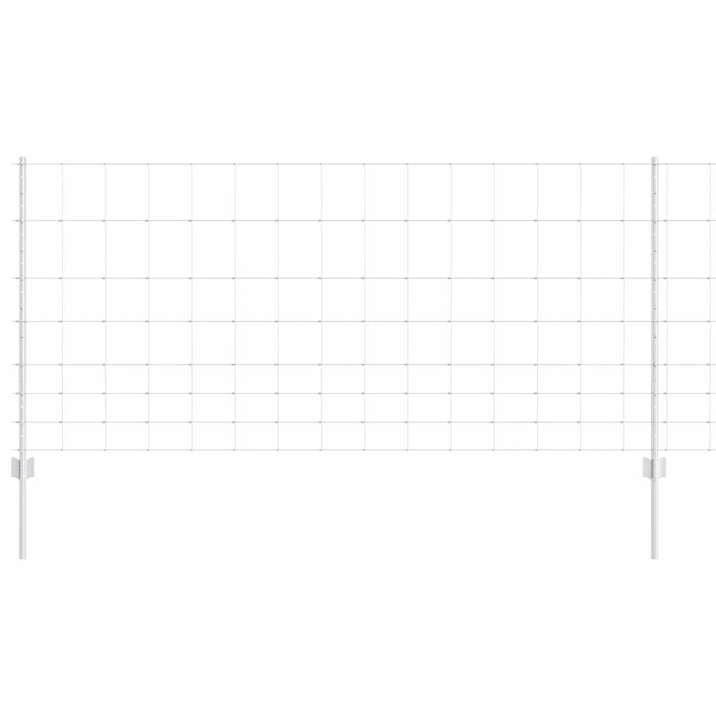 Vidaxxl clôture avec poteau argent 1 x 25 m acier