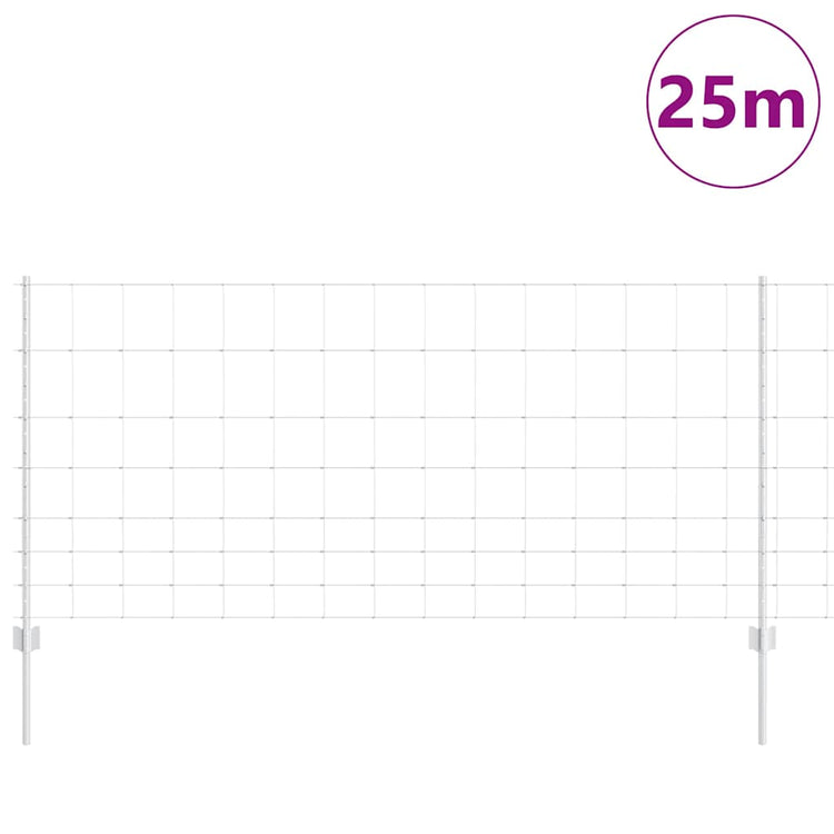 Vidaxxl clôture avec poteau argent 1 x 25 m acier