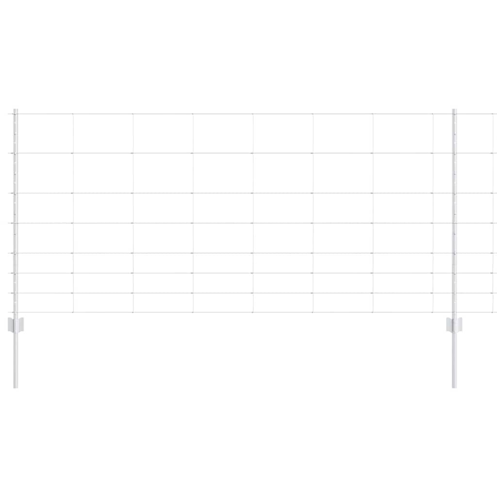 Vidaxxl clôture avec poteau argent 1 x 25 m acier