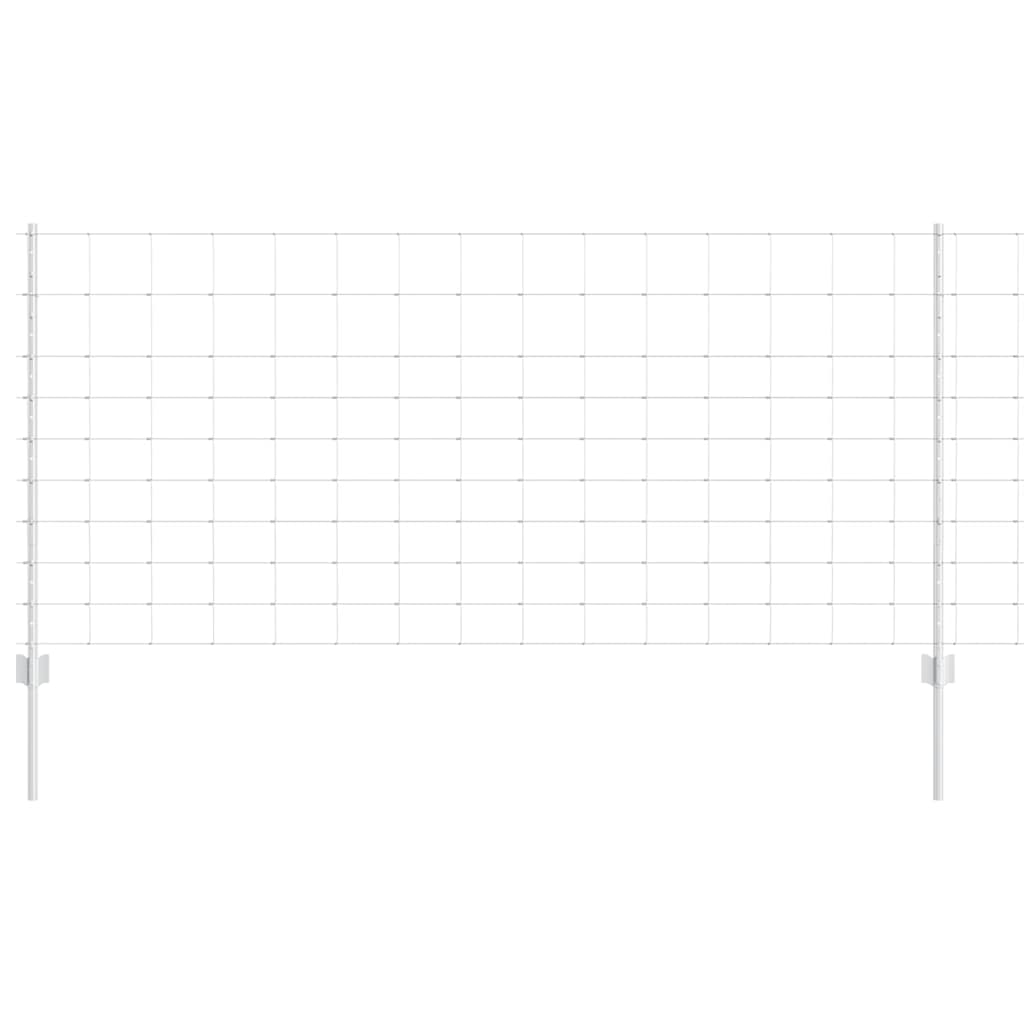 Vidaxxl clôture avec poteau argent 1 x 25 m acier