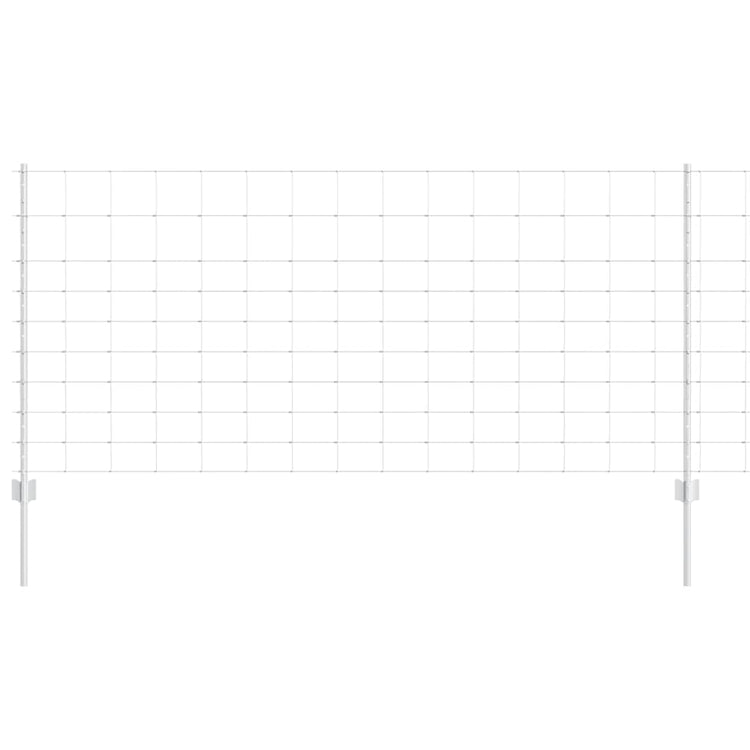 Vidaxxl clôture avec poteau argent 1 x 25 m acier