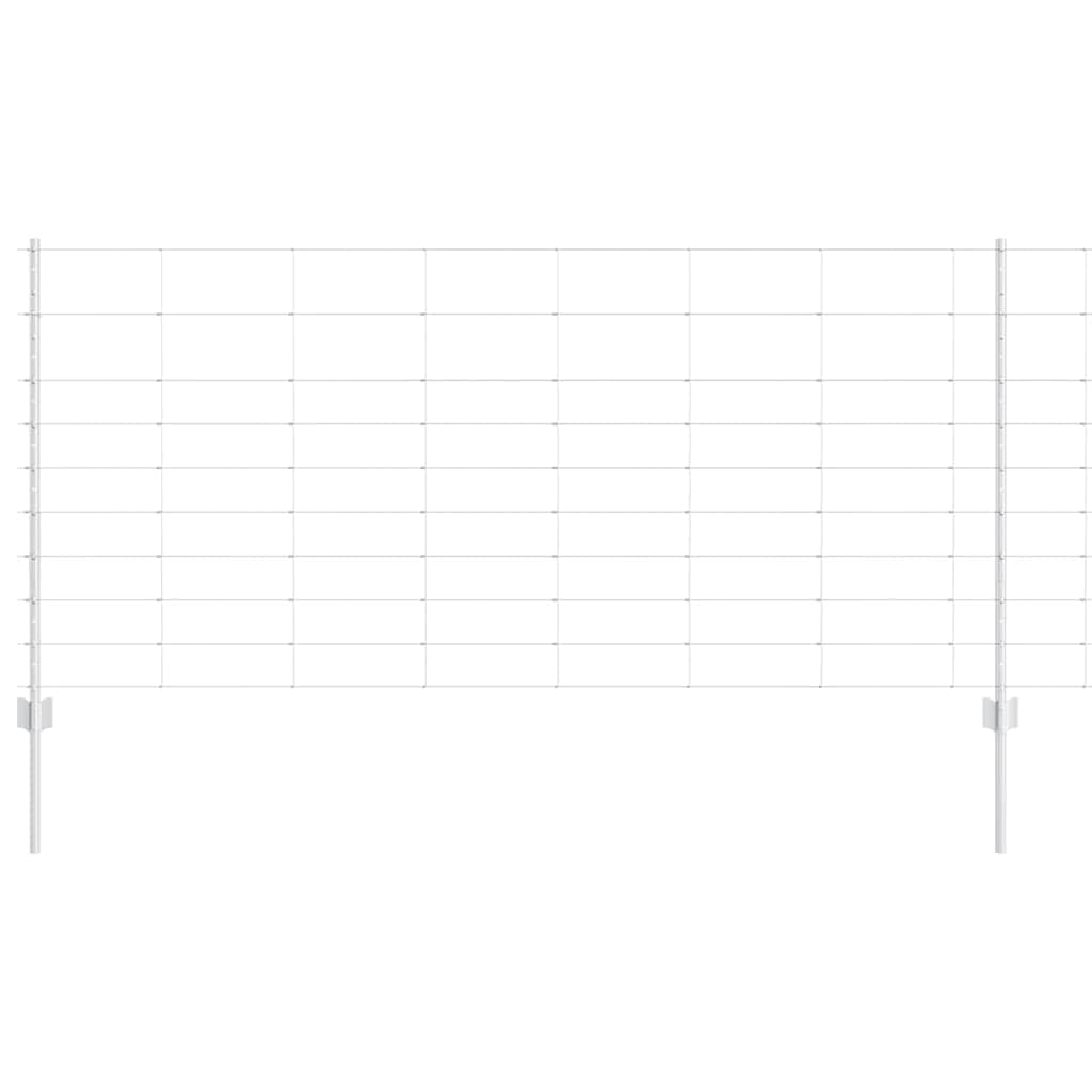 Vidaxxl clôture avec poteau argent 1 x 25 m acier