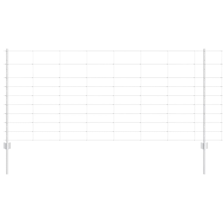 Vidaxxl clôture avec poteau argent 1 x 25 m acier