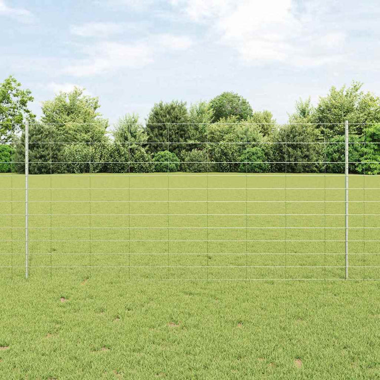 Clôture Vidaxxl avec poteau argent 1,2 x 25 m en acier