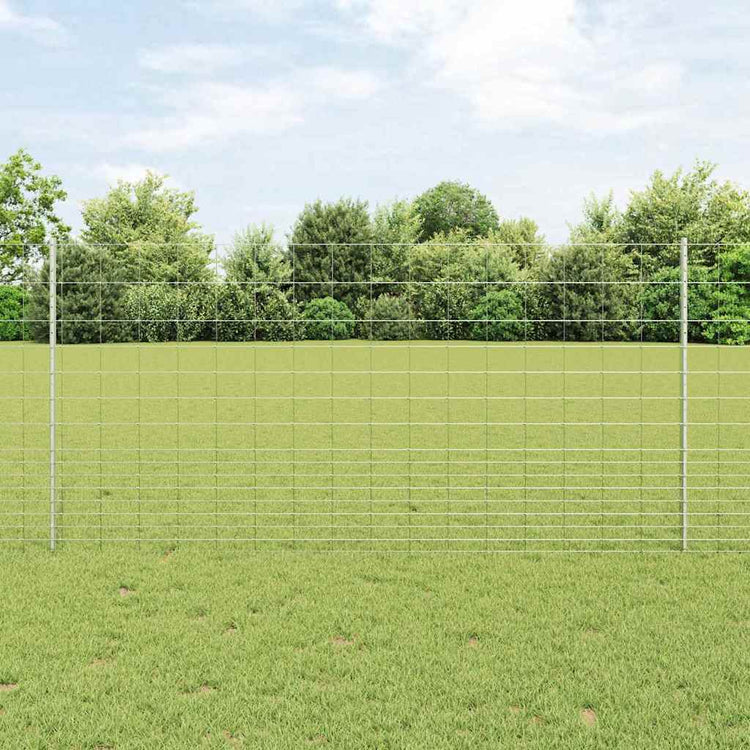 Clôture Vidaxxl avec poteau argent 1,2 x 25 m en acier