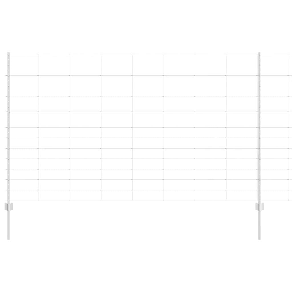 Clôture Vidaxxl avec poteau argenté 1,4 x 25 m en acier