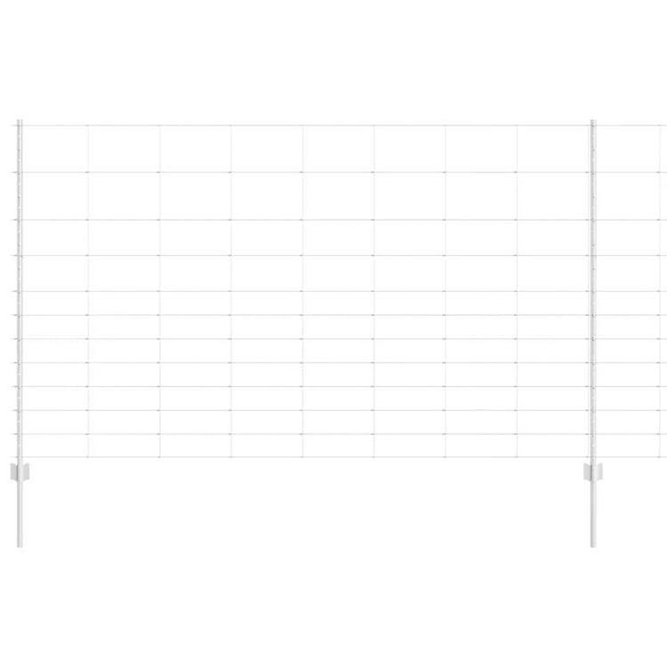 Clôture Vidaxxl avec poteau argenté 1,4 x 25 m en acier