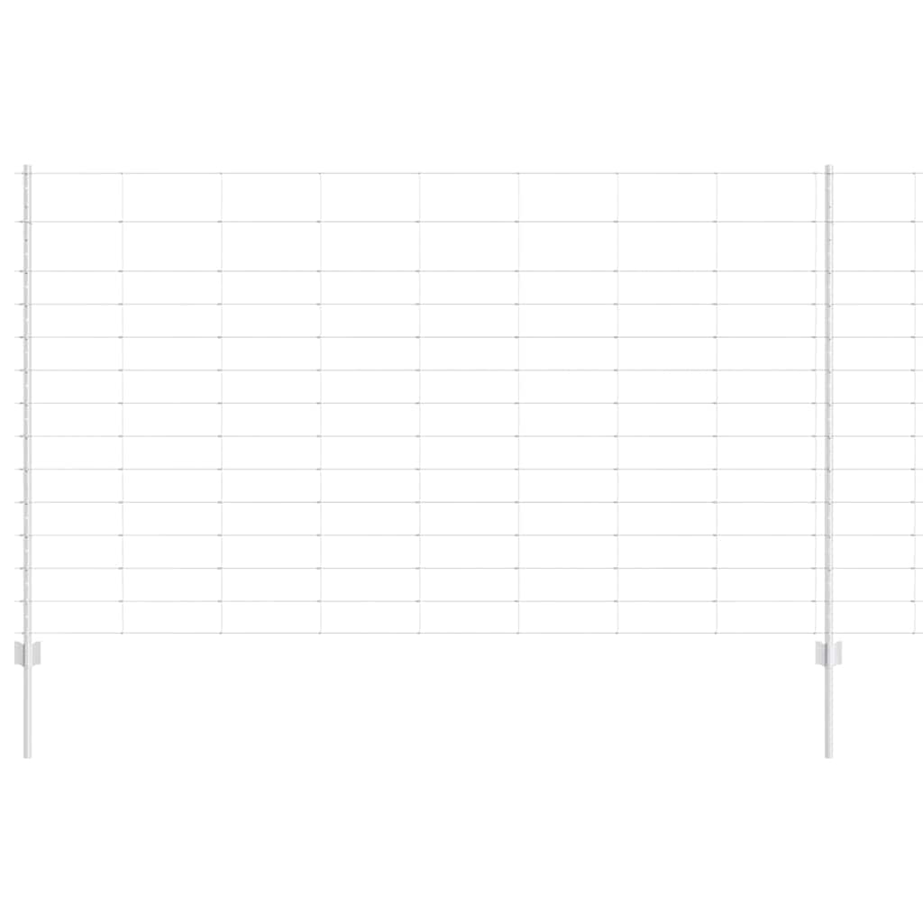 Clôture Vidaxxl avec poteau argenté 1,4 x 25 m en acier