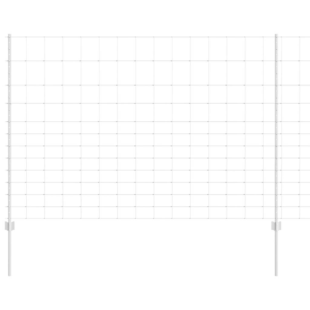 Clôture Vidaxxl avec poteau argenté 1,5 x 25 m en acier