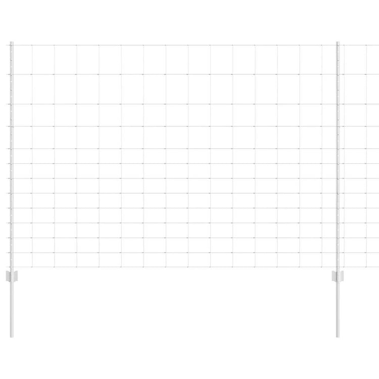 Clôture Vidaxxl avec poteau argenté 1,5 x 25 m en acier