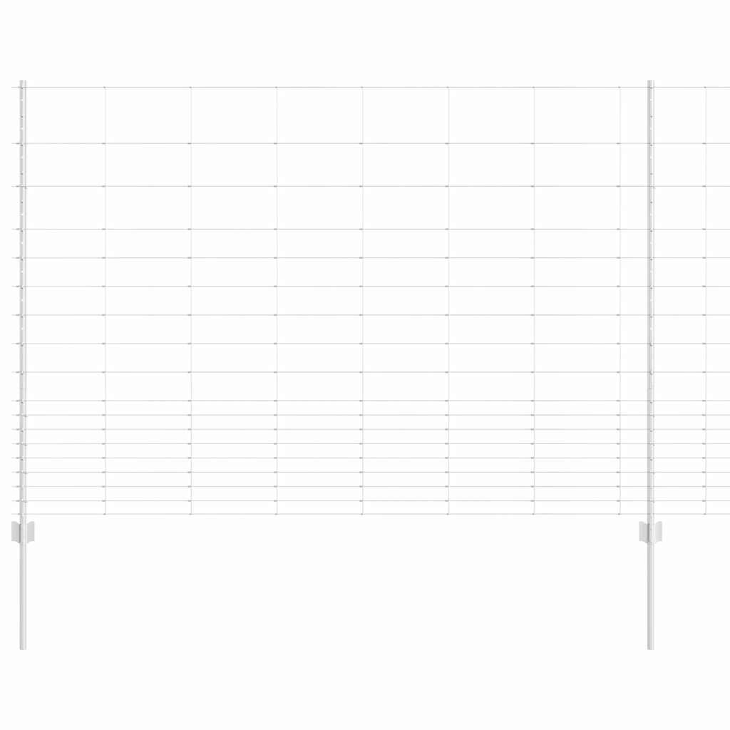 Clôture Vidaxxl avec poteau argenté 1,5 x 25 m en acier