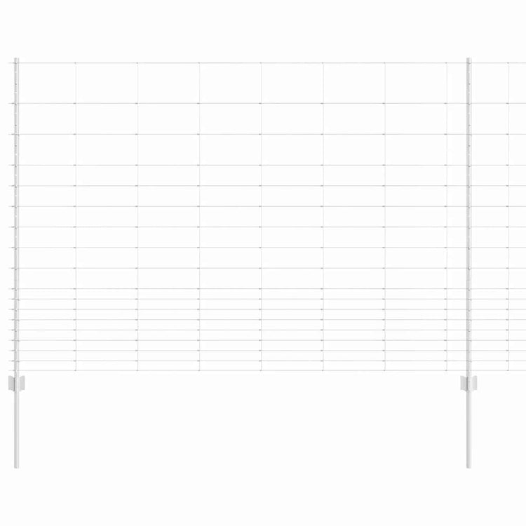 Clôture Vidaxxl avec poteau argenté 1,5 x 25 m en acier
